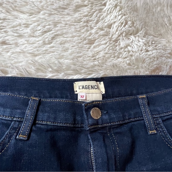 NWOT L’Agence Zoe Perfect Fit Jean Shorts *New Dark* - Picture 5 of 7